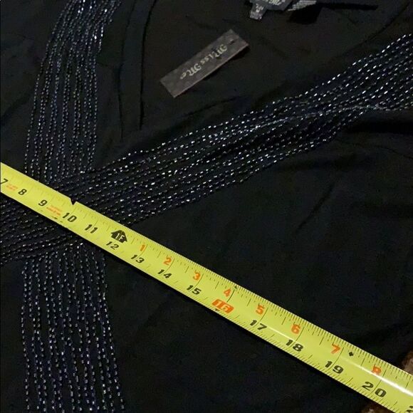Miss Me sheer beaded front shirt. Med. NWT - Picture 9 of 10